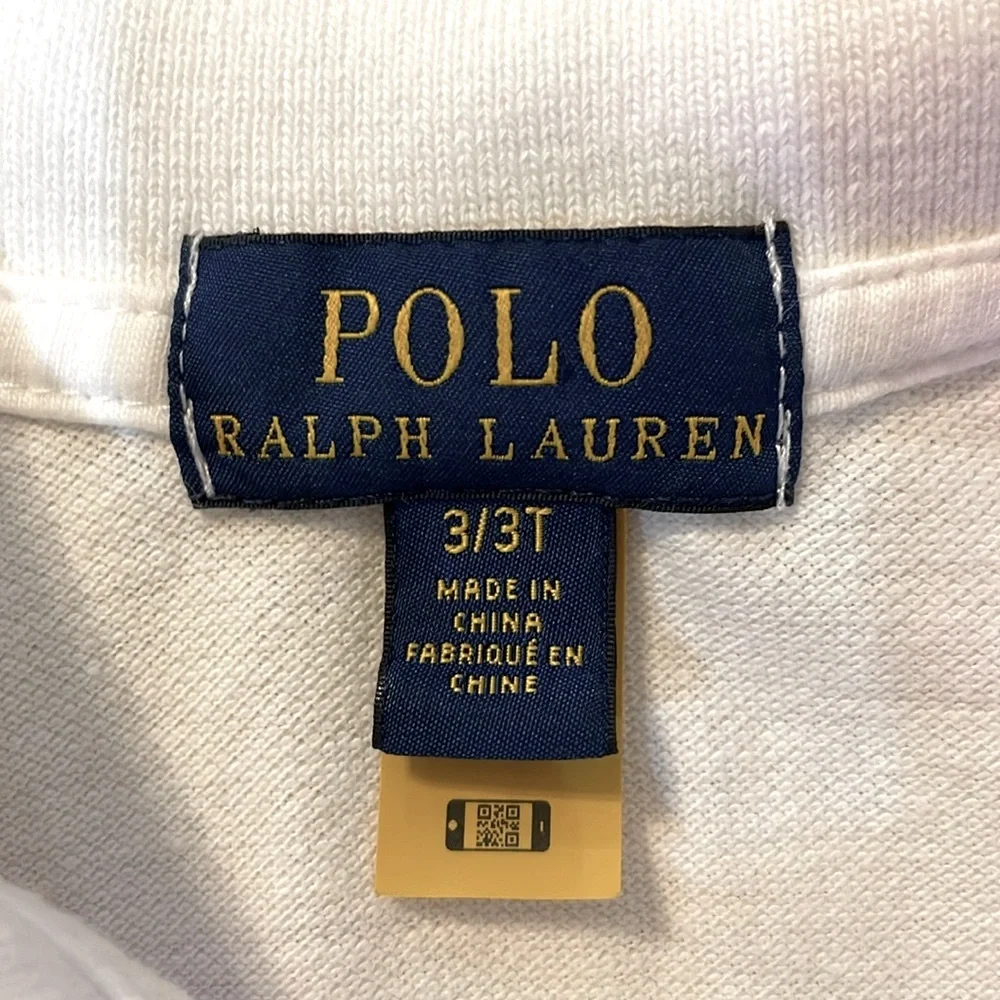 Polo Ralph Lauren toddler white short sleeve polo, size 3T - Picture 3 of 4